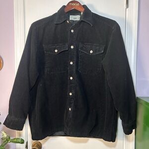 Gap Corduroy Shacket Heavyweight Shirt Men Lined Medium M Black Y2K Jacket